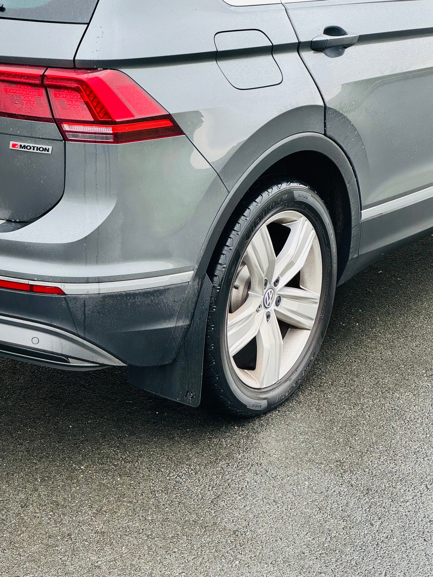 Back angled mud guard view